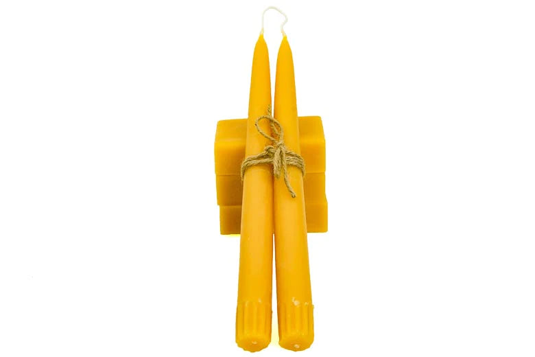 100% Pure Beeswax Candles - Tapered Candles – Main Street Honey Shoppe